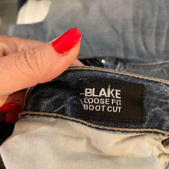 Express Men's loose fit boot cut Blue Jeans 31x32 - Picture 7 of 8